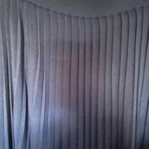 COPY - Ralph Lauren 100% navy/red, silk pleated knit skirt, US L (fits XL too). - Picture 3 of 5